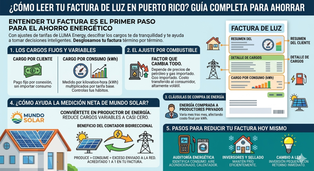 Factura de luz Puerto Rico - Mundo Solar